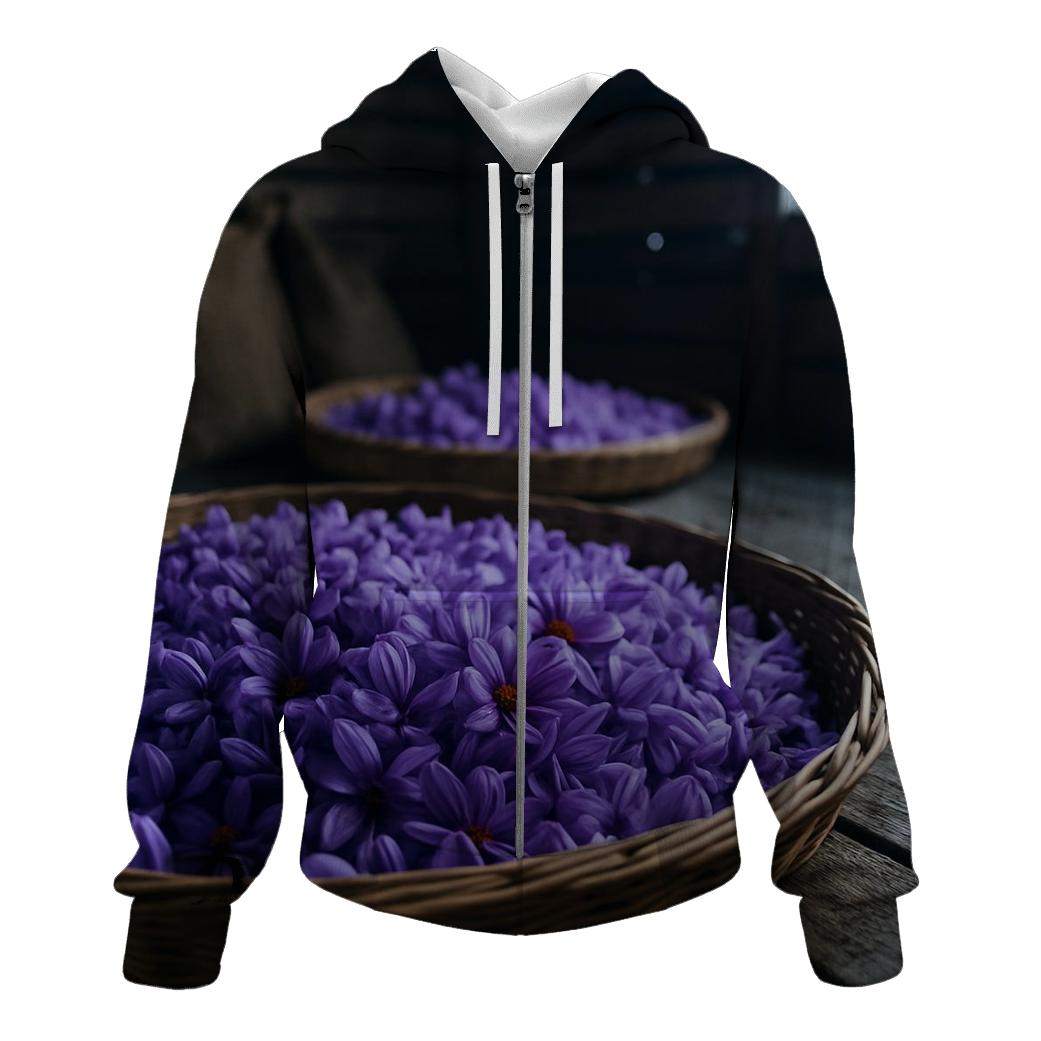 Saffron Crocus Harvest Trays At Dawn printed hoodies
