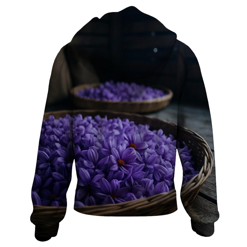 Saffron Crocus Harvest Trays At Dawn printed hoodies