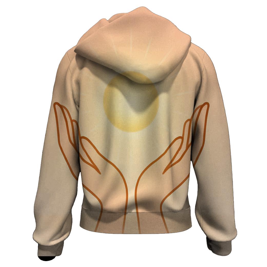 Open Hands Holding Dawn pullover hoodies