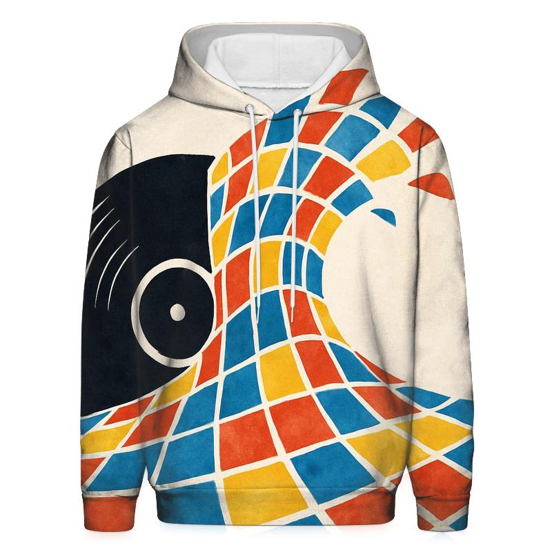 Vinyl Splash Mosaic designer hoodies