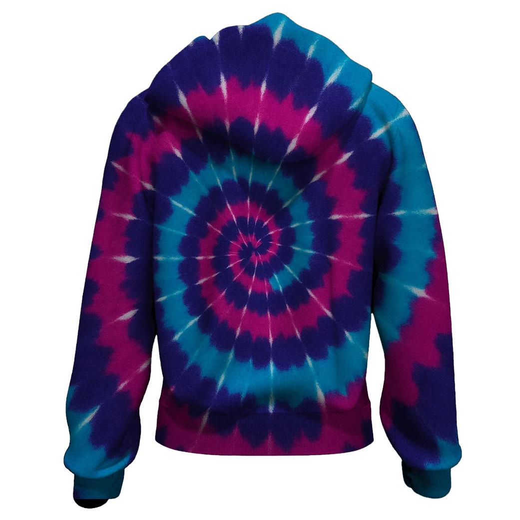 Nebula Spiral Overdye Whirlpool pullover hoodies