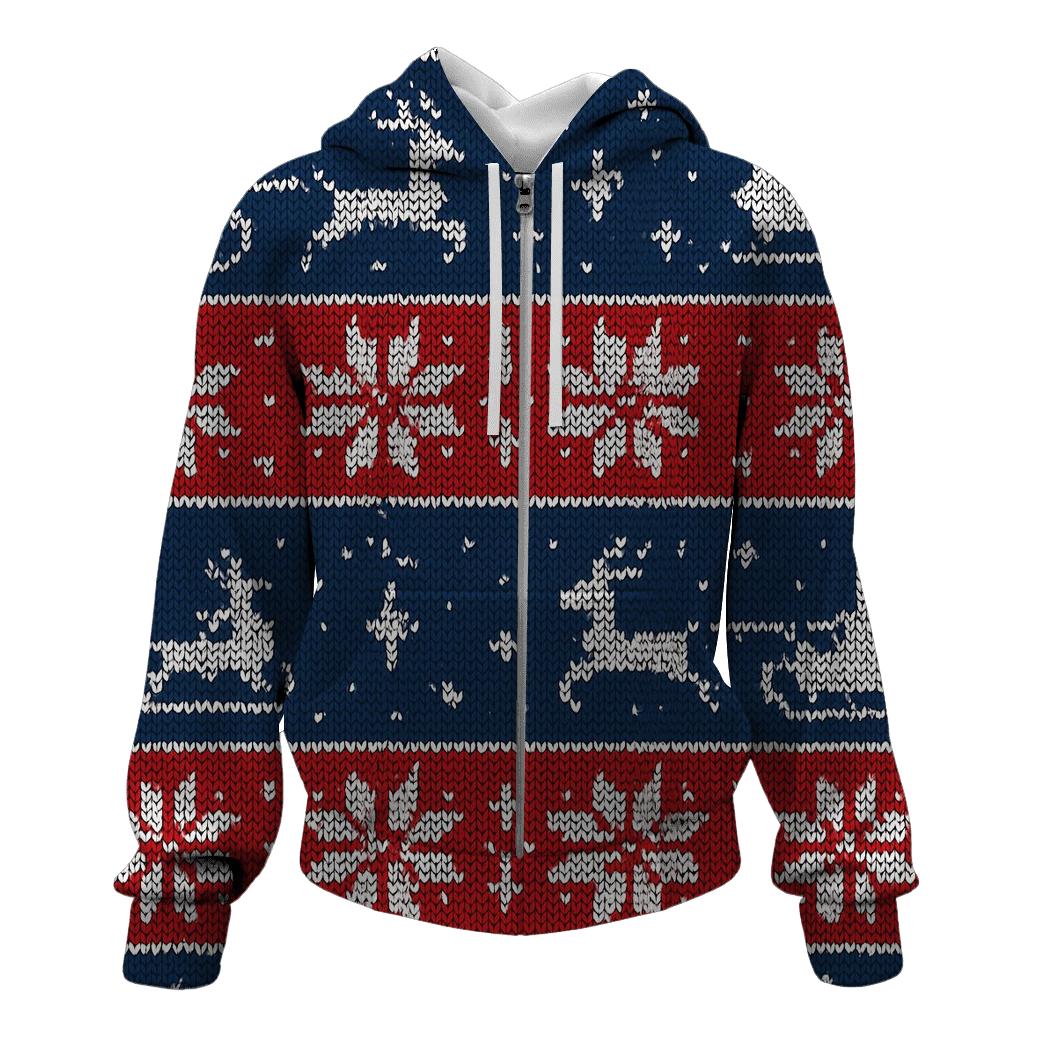 Santa Sleigh Constellation Stripe Design lightweight hoodies