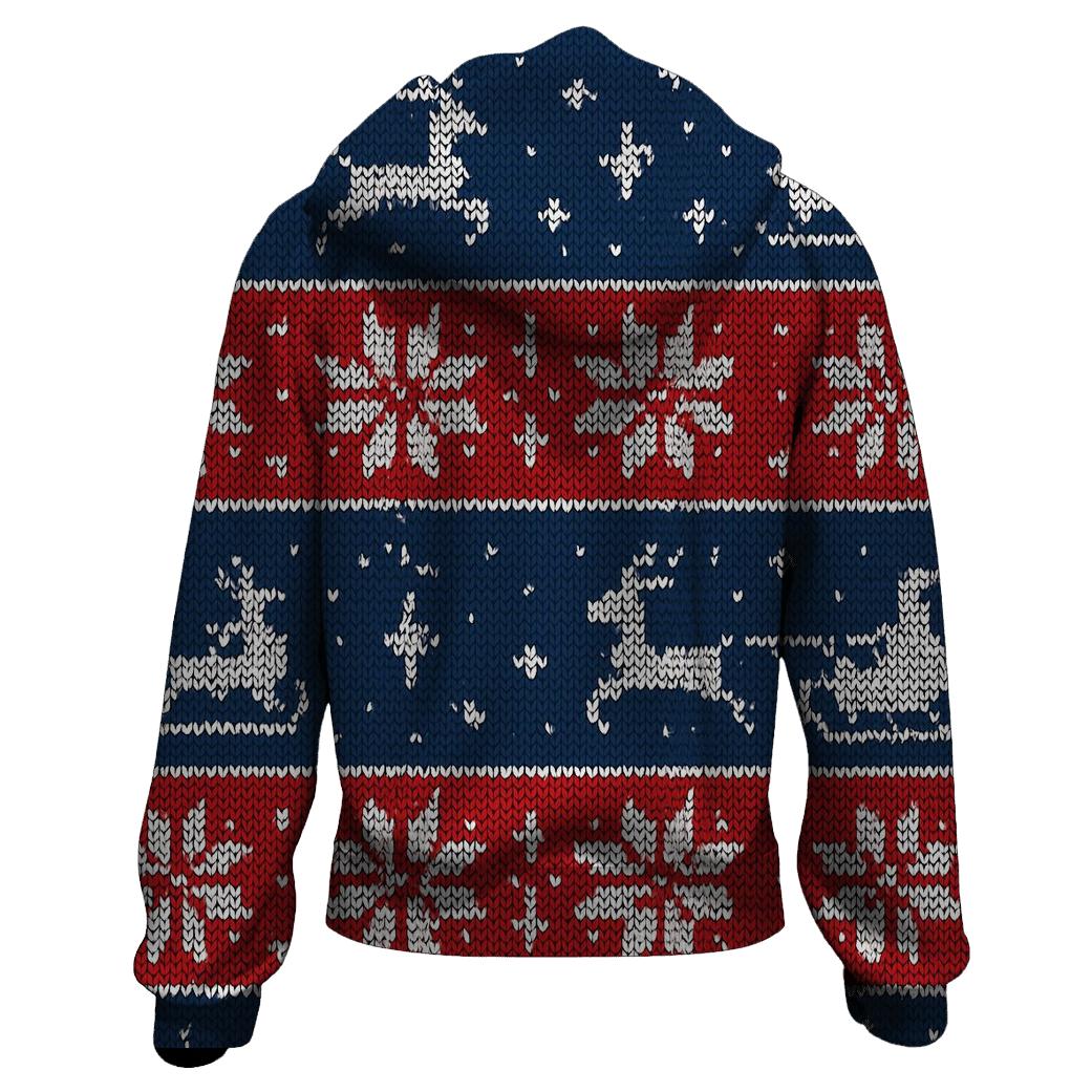 Santa Sleigh Constellation Stripe Design lightweight hoodies