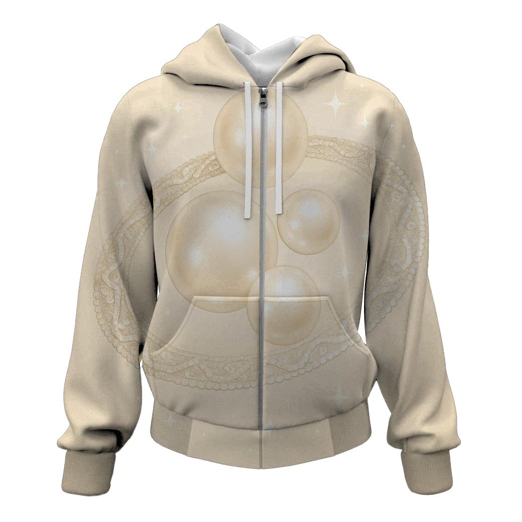 Champagne Orbit Lace graphic hoodies