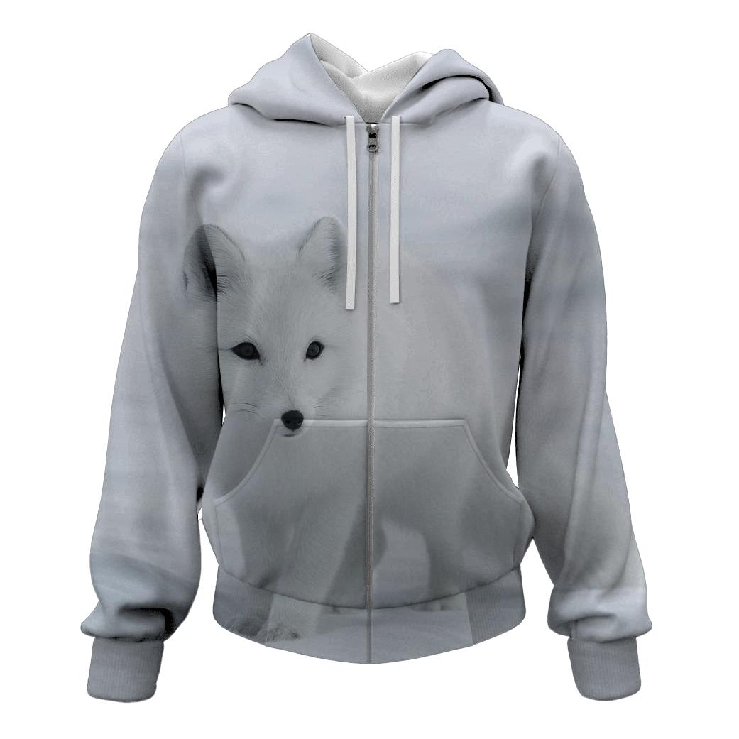 Tundra Stillness Arctic Fox hoodie trends