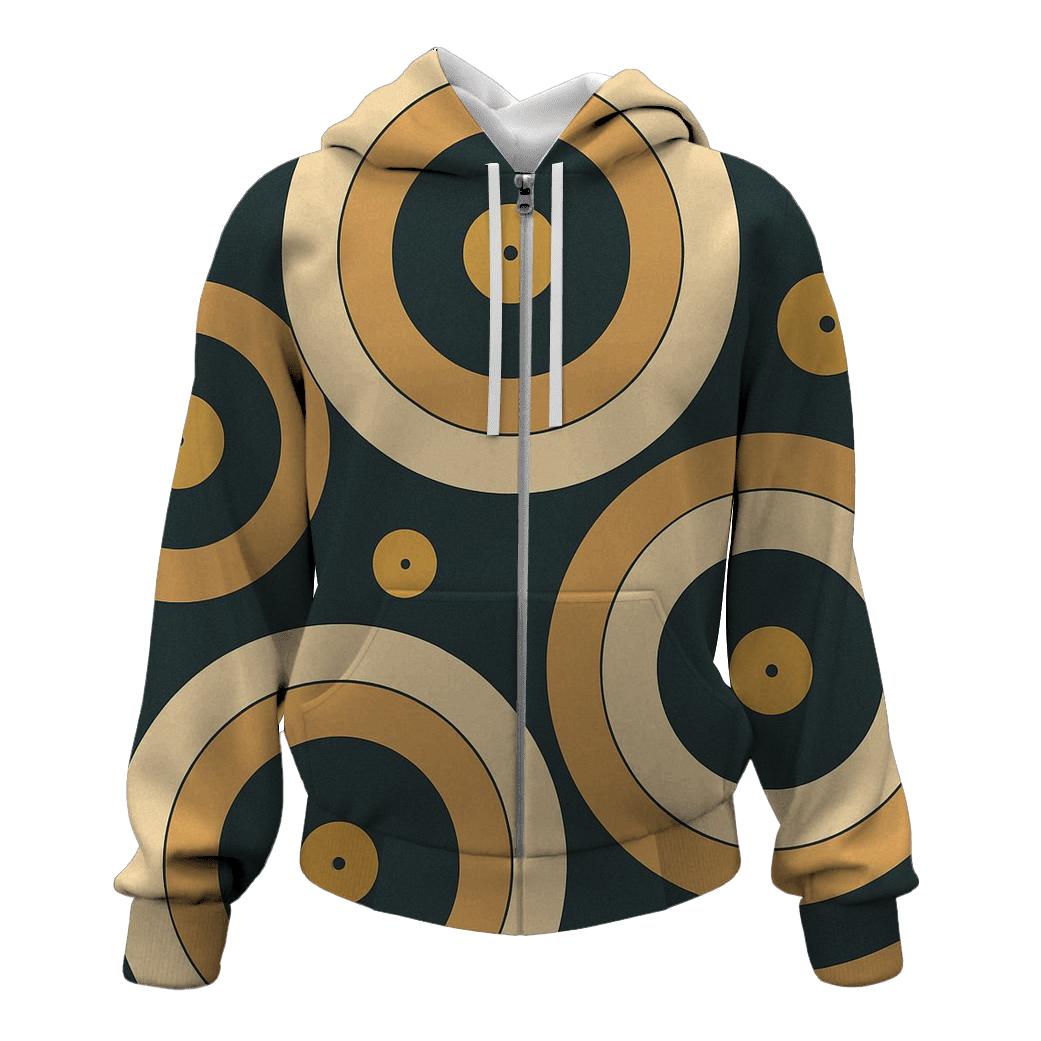 Vinyl Record Ripple Pattern hoodies fashion