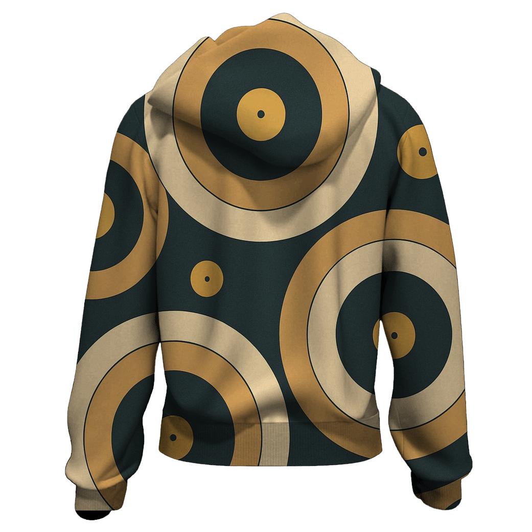Vinyl Record Ripple Pattern hoodies fashion