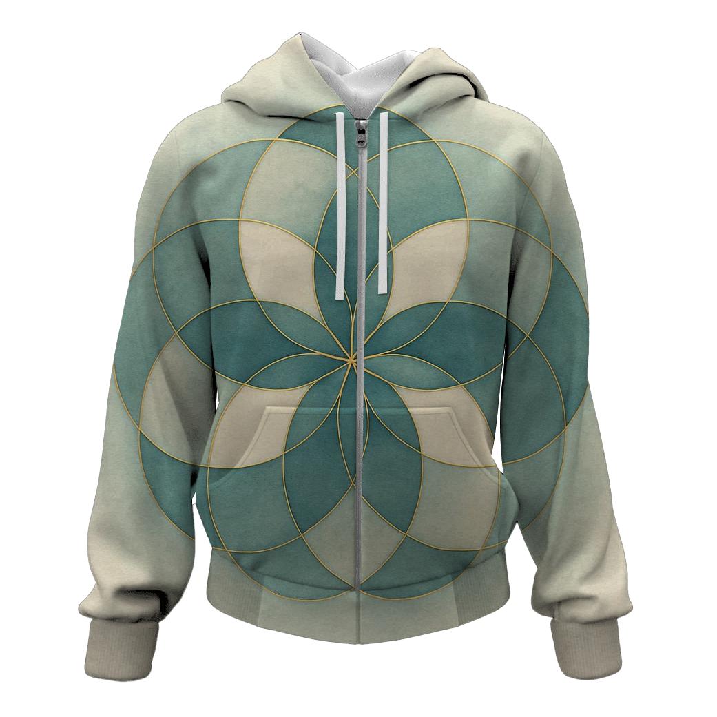 Quiet Geometry Of Breath zip-up hoodies