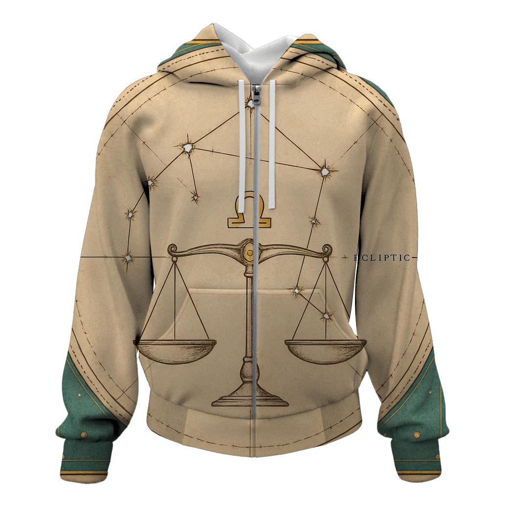 Libra Equinox Balance Chart premium hoodies