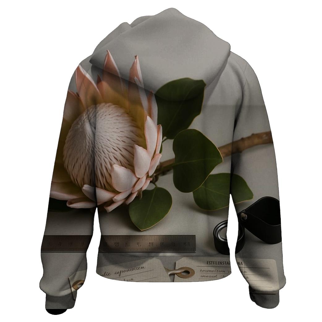 Protea Still Life With Botanical Measurement Tags hoodie trends