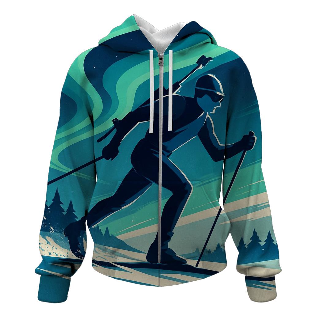 Midnight Biathlon Aurora Chase custom hoodies