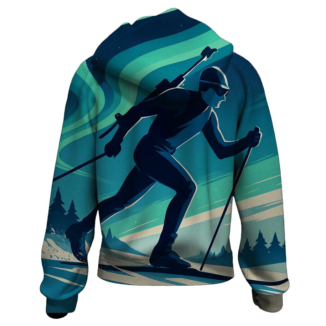 Midnight Biathlon Aurora Chase custom hoodies
