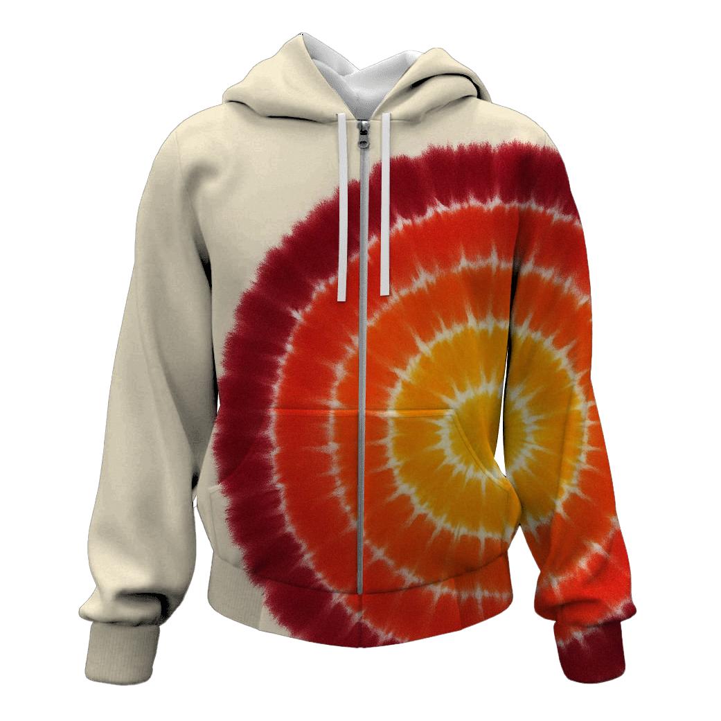 Solar Flare Bullseye Offset pullover hoodies