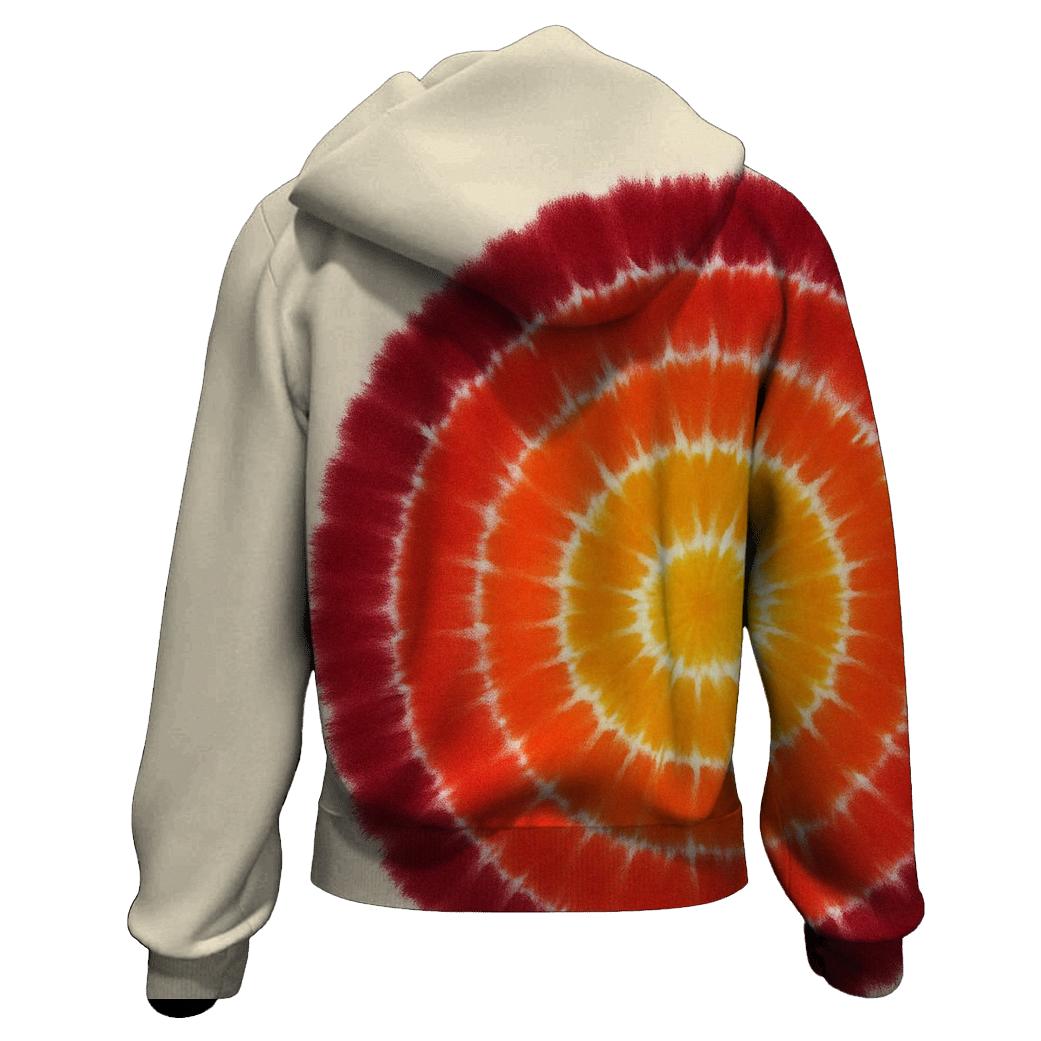 Solar Flare Bullseye Offset pullover hoodies