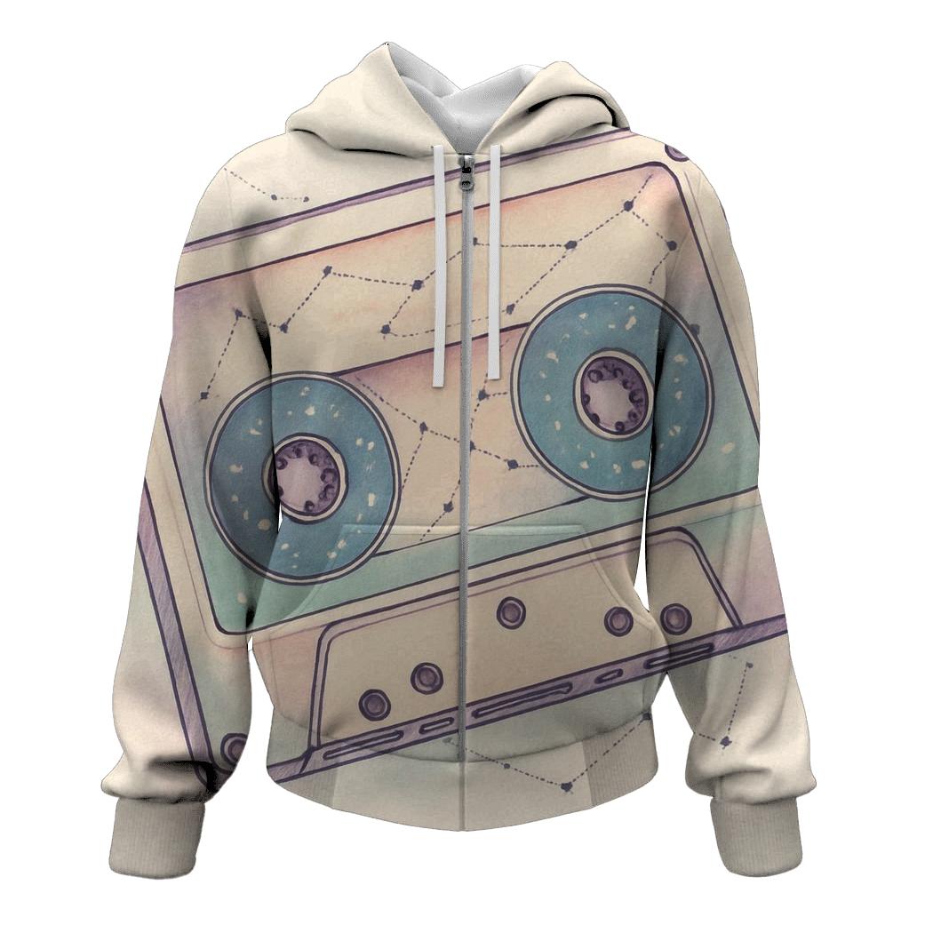 Cassette Constellation Map hoodie styles