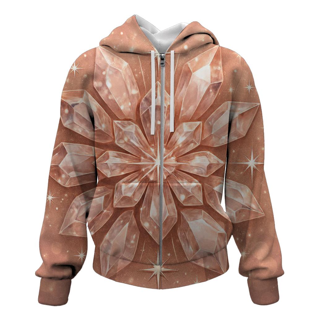 Rose Gold Gem Bouquet Burst lightweight hoodies