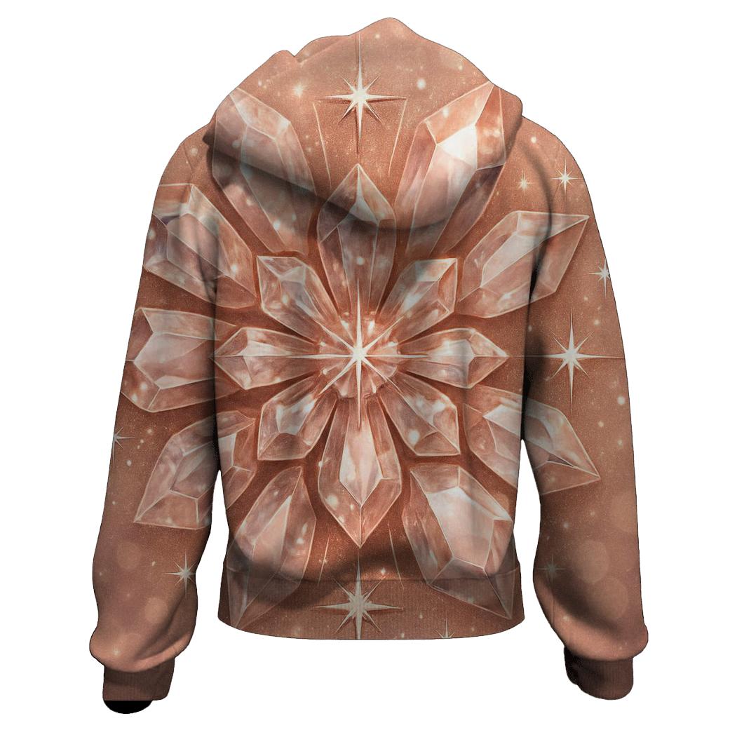 Rose Gold Gem Bouquet Burst lightweight hoodies