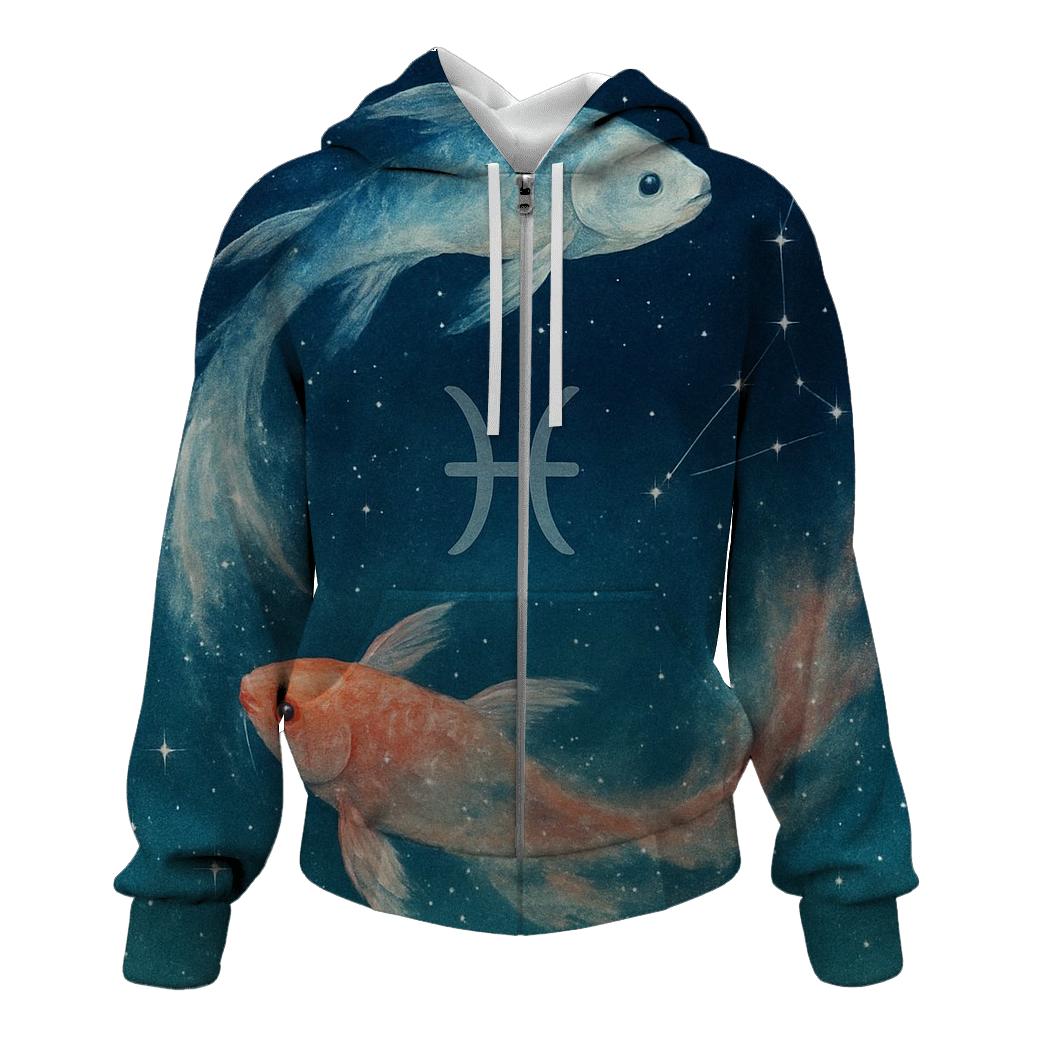 Pisces Dream Current Constellation graphic hoodies
