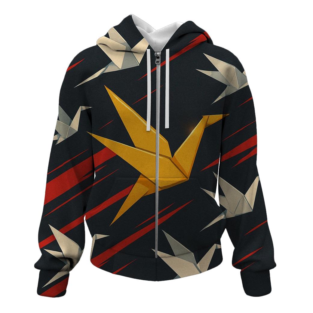 Kinetic Origami Crane Storm hoodie designs