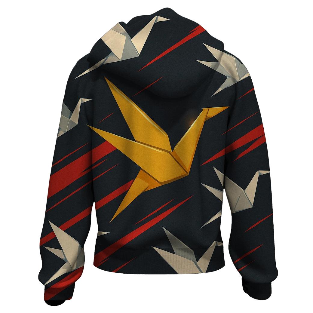 Kinetic Origami Crane Storm hoodie designs