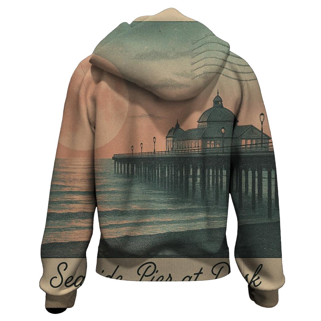 Faded Postcard From The Moon Pier pullover hoodies