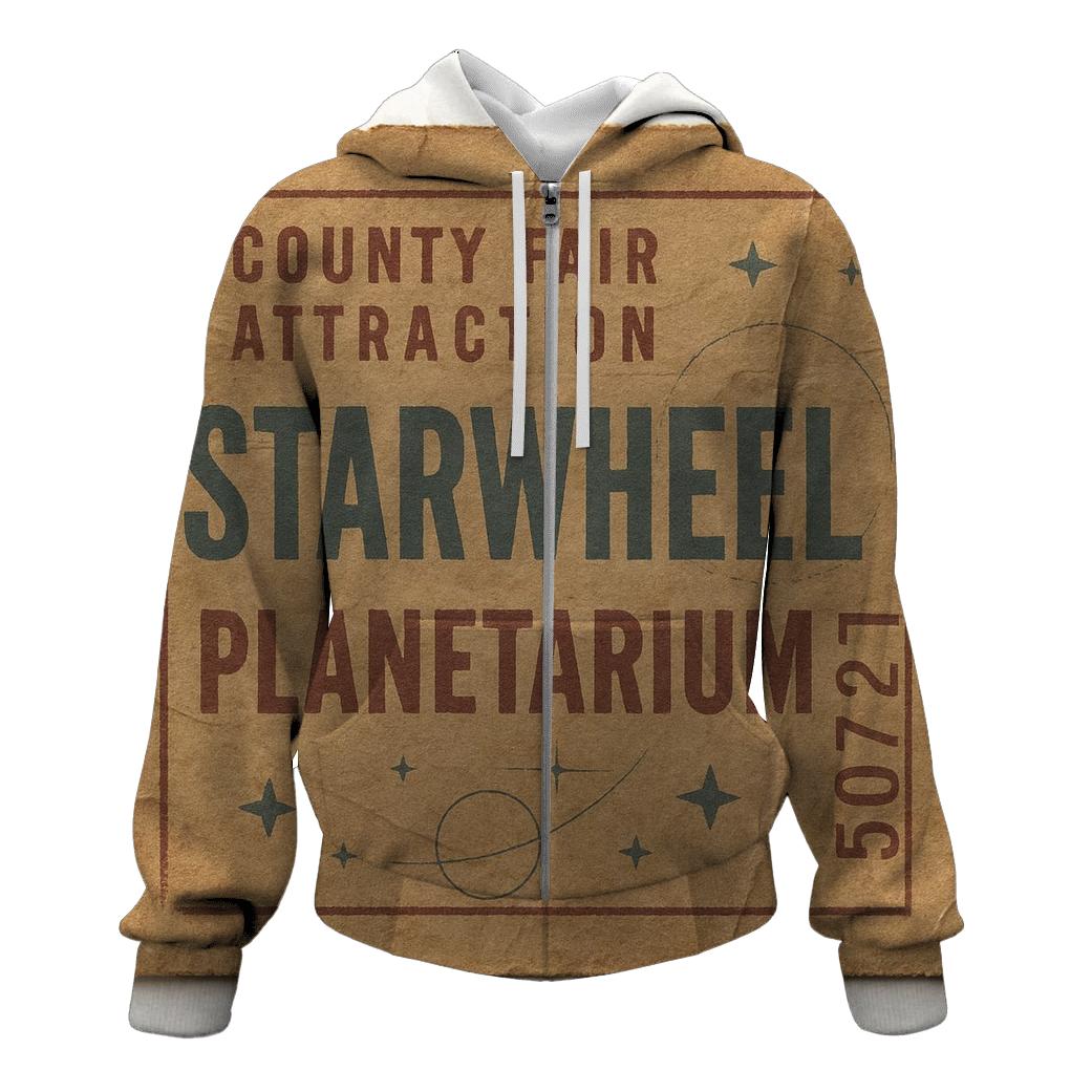 Distressed Cosmic County Fair Ticket Art graphic hoodies