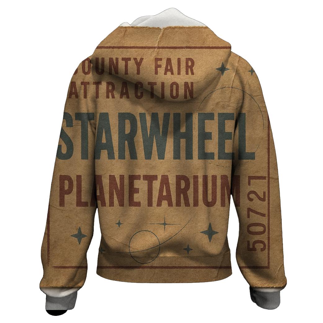Distressed Cosmic County Fair Ticket Art graphic hoodies