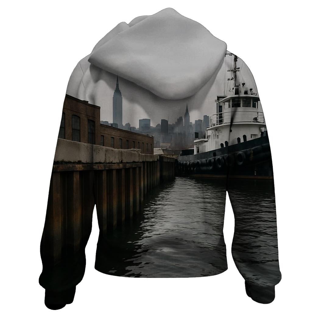 Newtown Creek Industrial Foreground Skyline Beyond hoodie styles