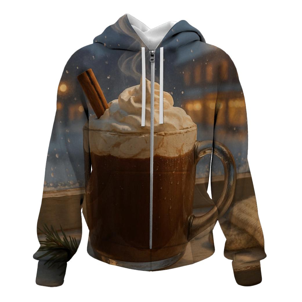 Hot Cocoa On The Winter Windowsill custom hoodies