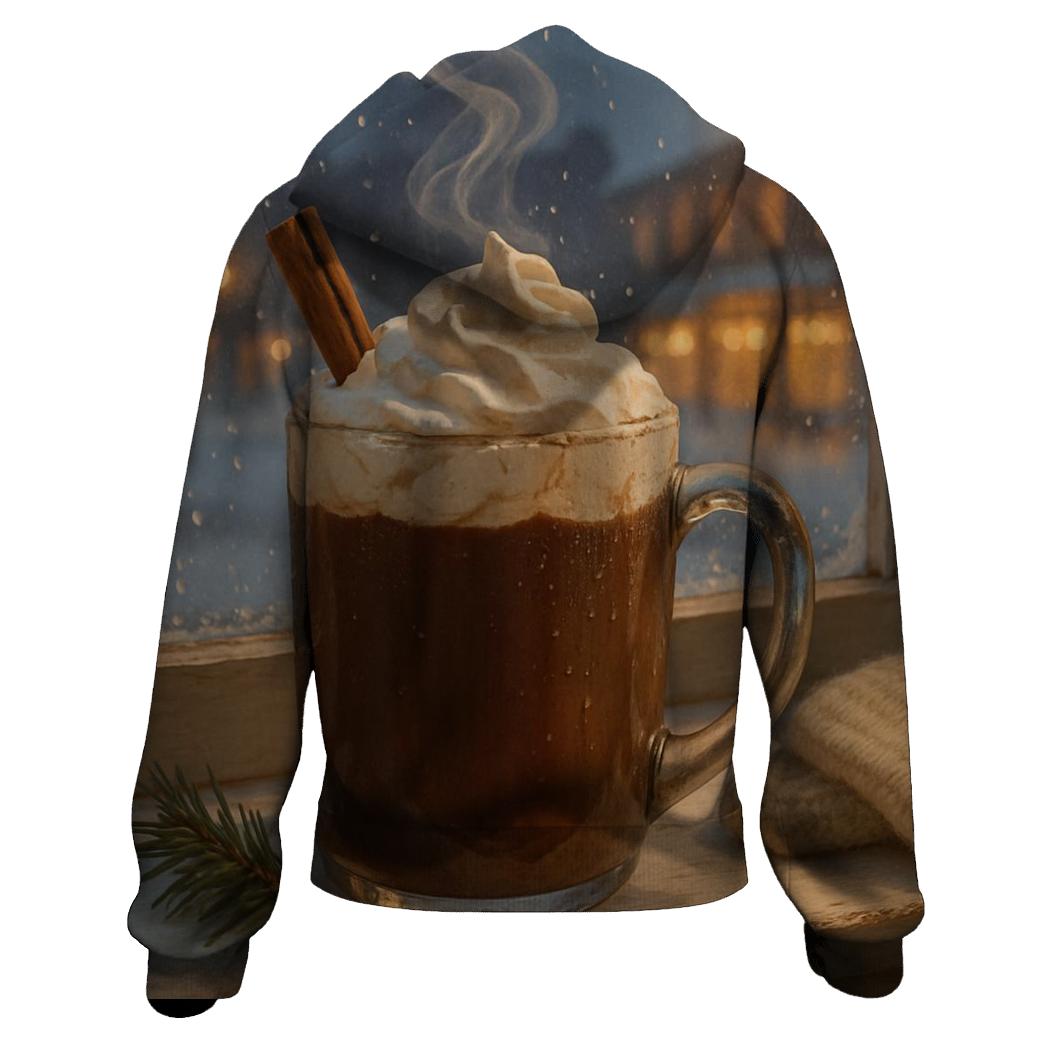 Hot Cocoa On The Winter Windowsill custom hoodies