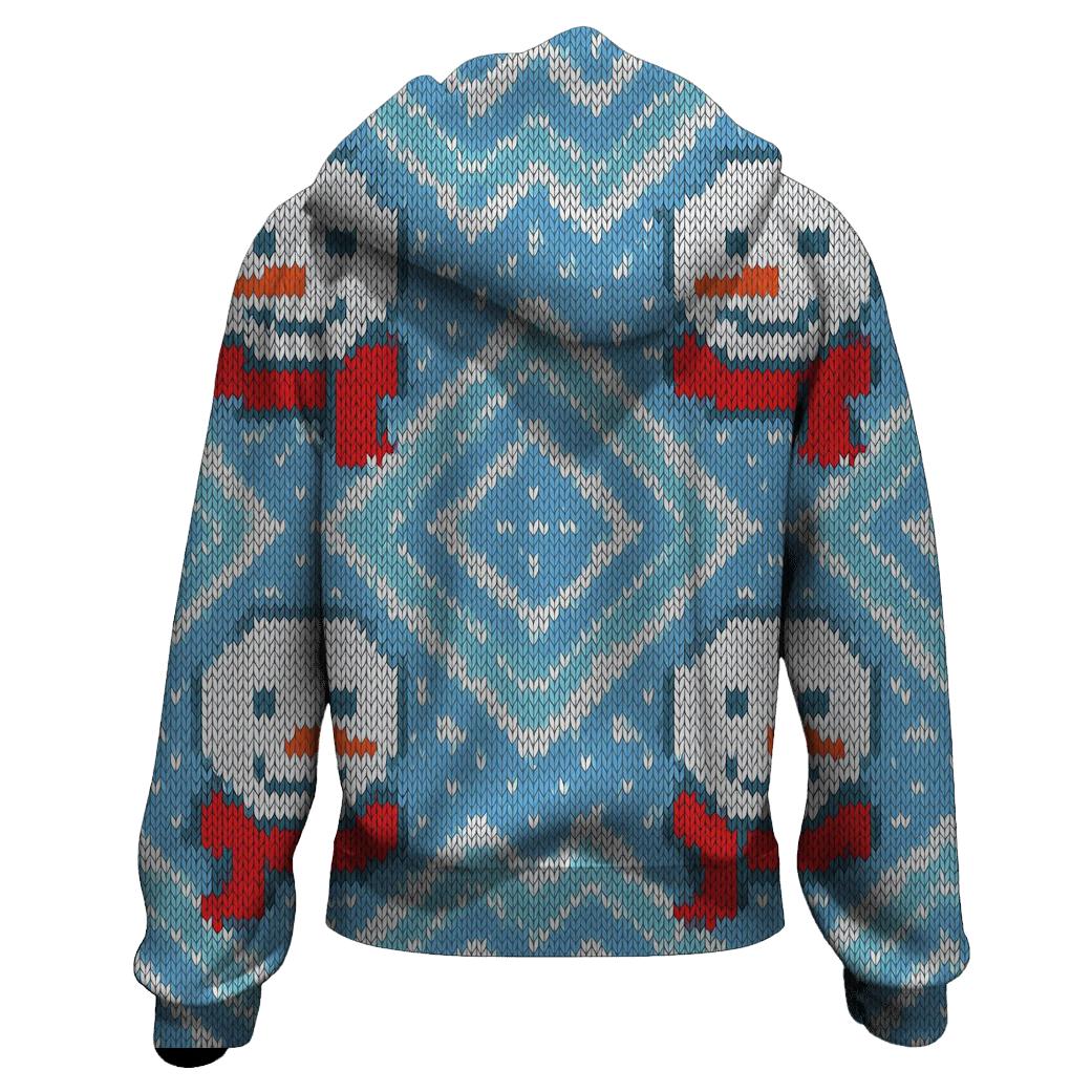 Snowman Aurora Zigzag Design hoodies fashion