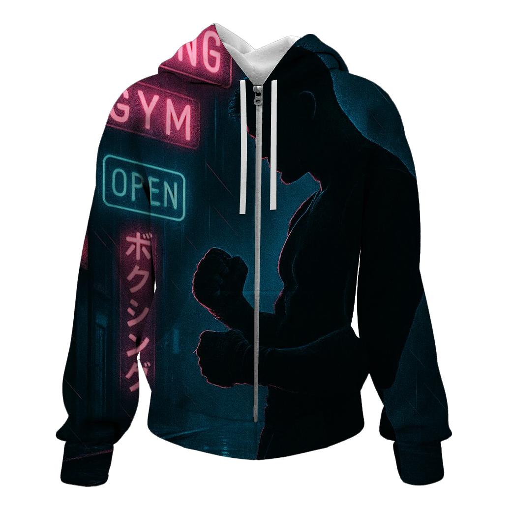 Neon Alley Shadow Boxer hoodie designs