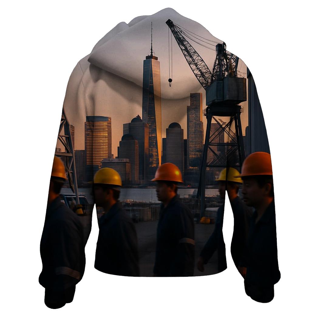 Brooklyn Navy Yard Shift Change Facing Lower Manhattan heavyweight hoodies