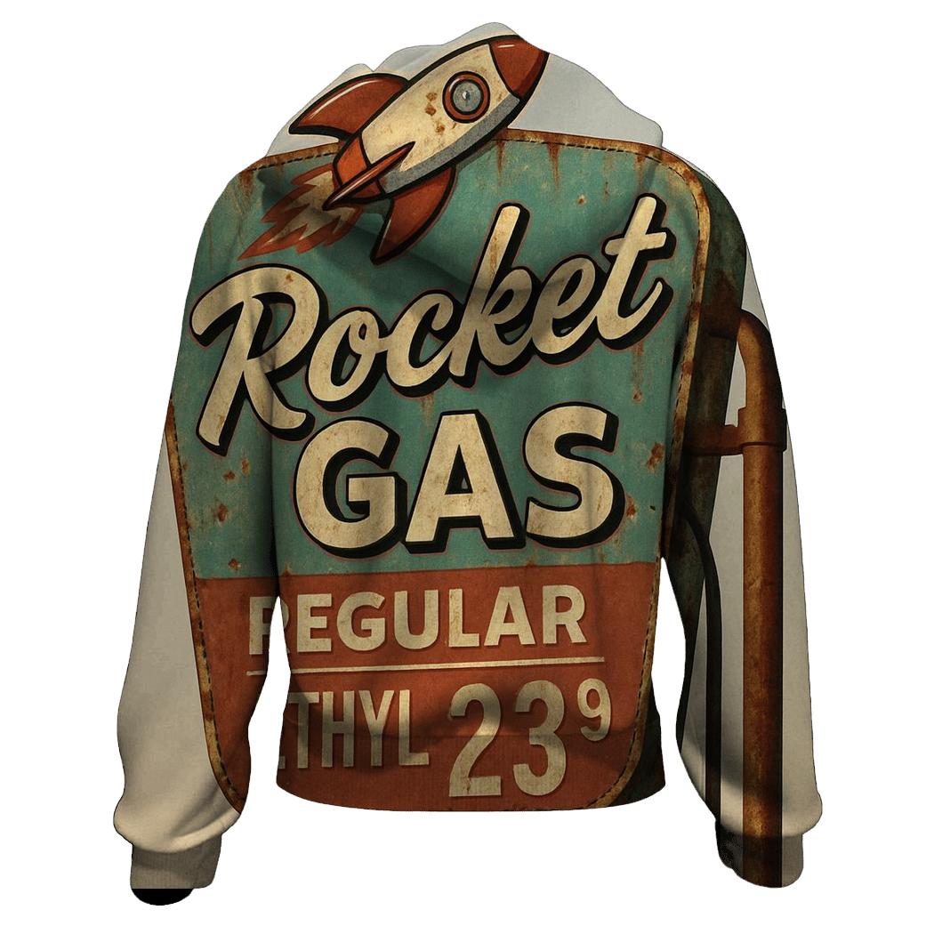 Sunbleached Desert Rocket Gas Station Sign hoodie trends