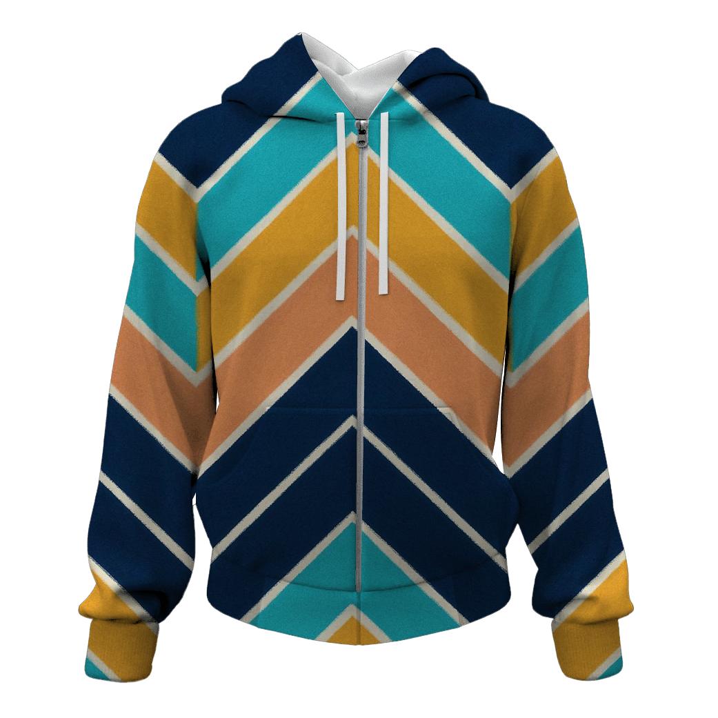 Accordion Chevron Meteor Trails heavyweight hoodies