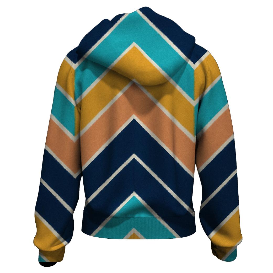 Accordion Chevron Meteor Trails heavyweight hoodies