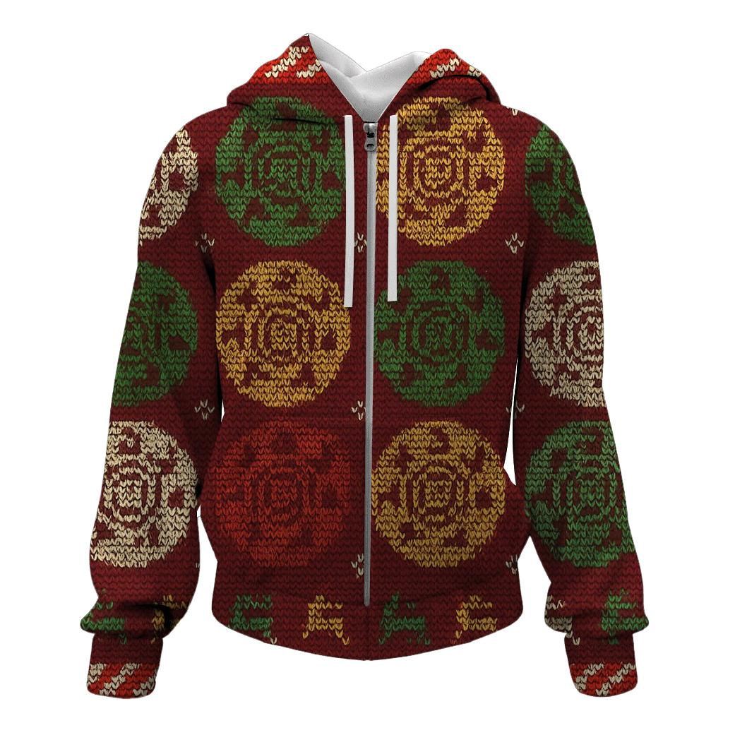 Reindeer Black Hole Polka Design heavyweight hoodies