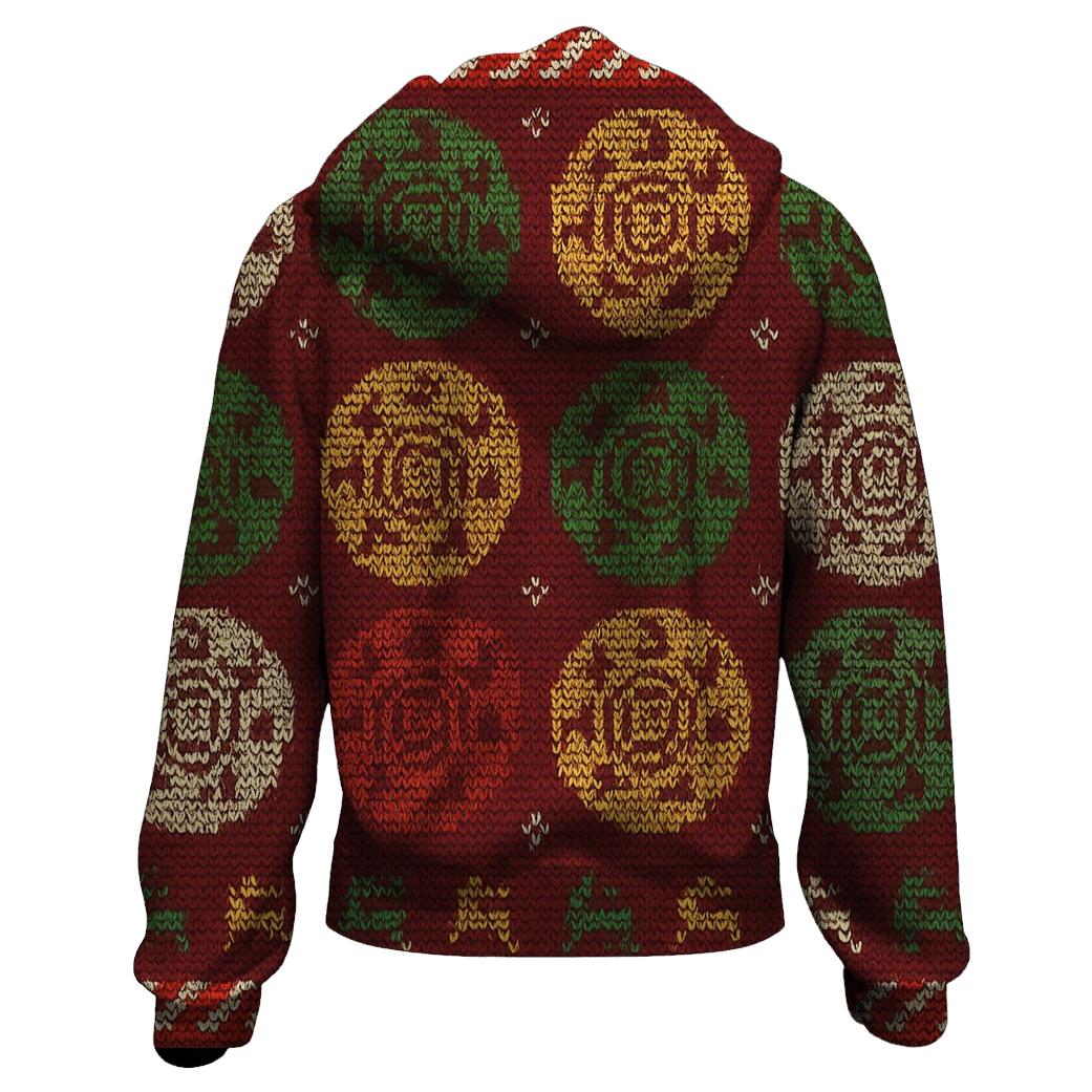 Reindeer Black Hole Polka Design heavyweight hoodies