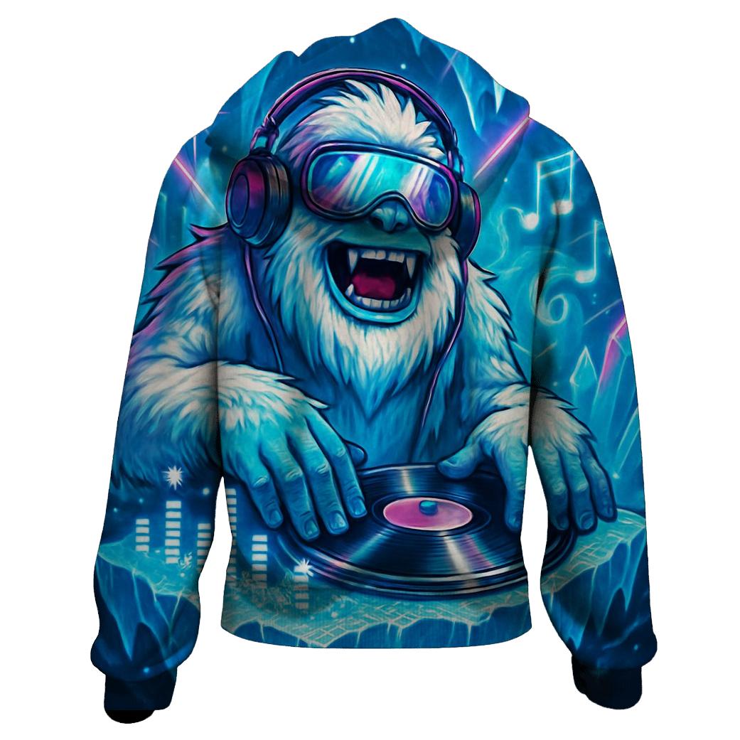 Glacier Disco Yeti printed hoodies