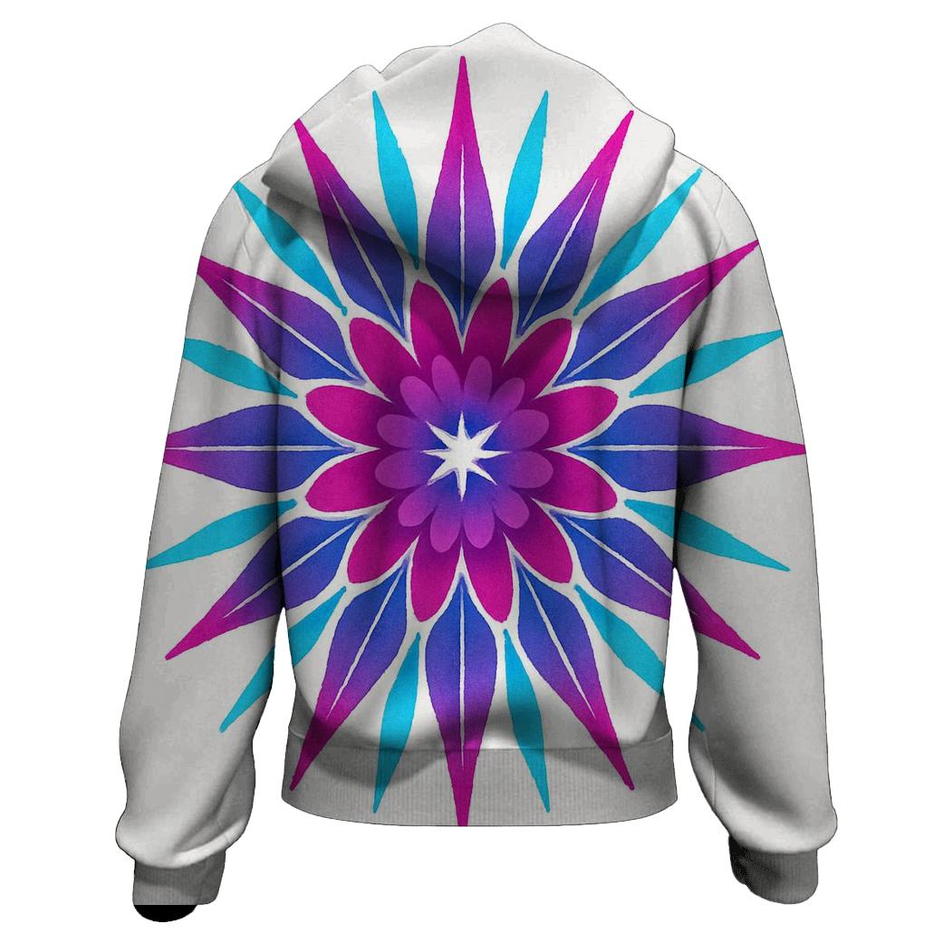 Mandala Pulsar Sunburst zip-up hoodies
