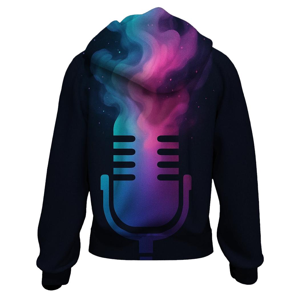 Microphone Nebula Bloom hoodie designs