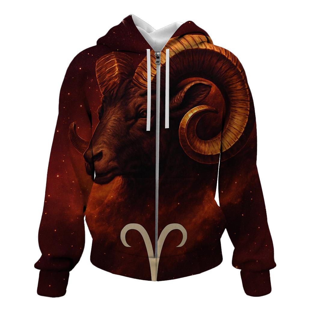 Aries Ram Spark Nebula Crest hoodie trends