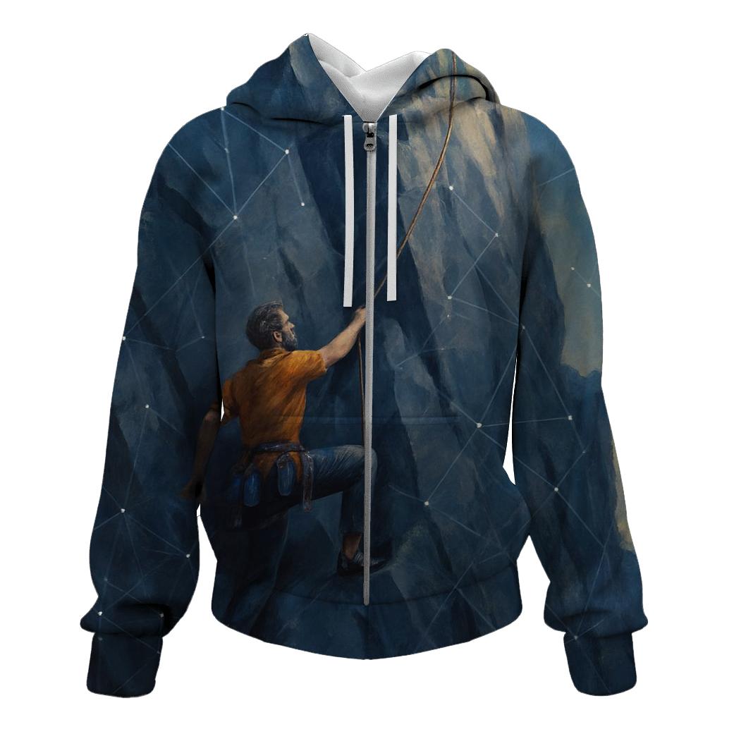 Mountain Climb Summit Constellation pullover hoodies