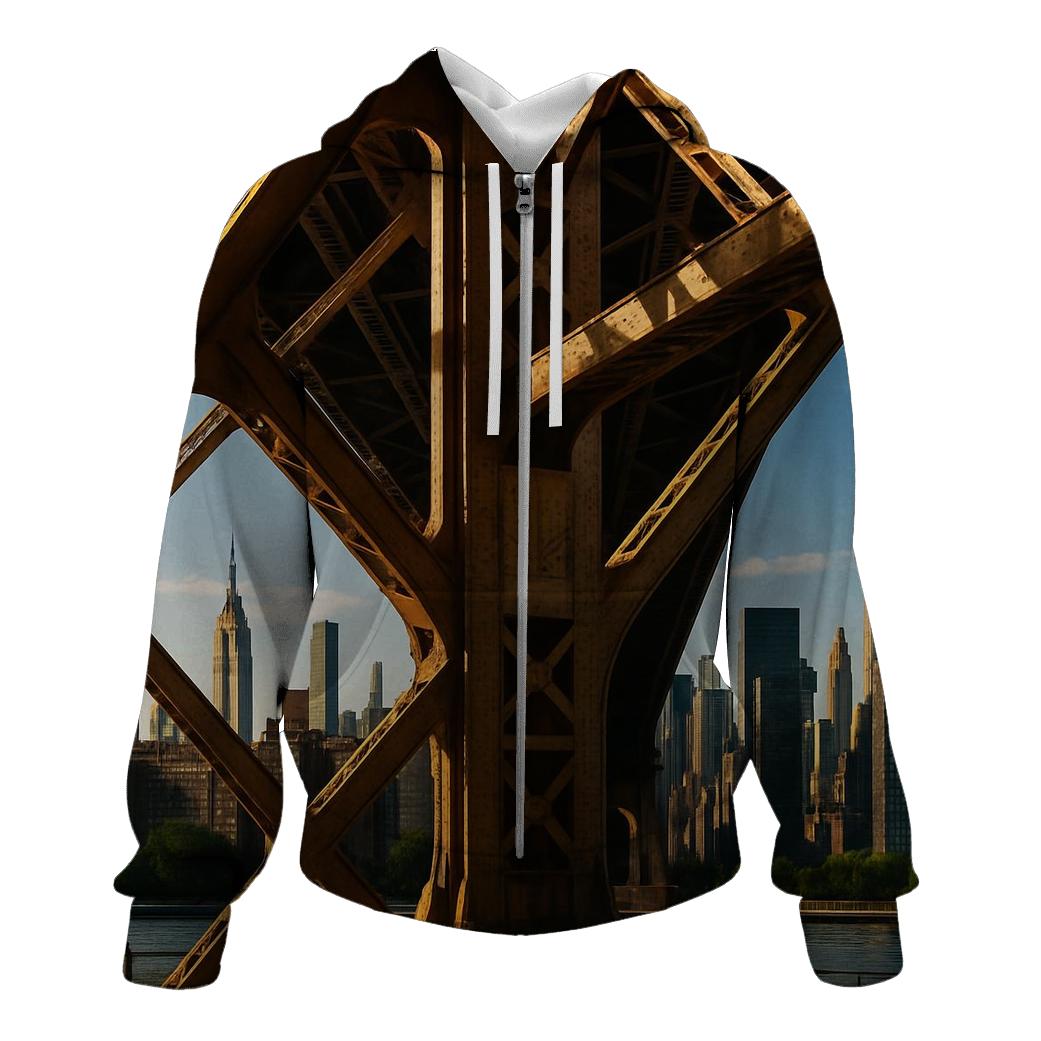 Queensboro Bridge Undercarriage Framing Midtown heavyweight hoodies