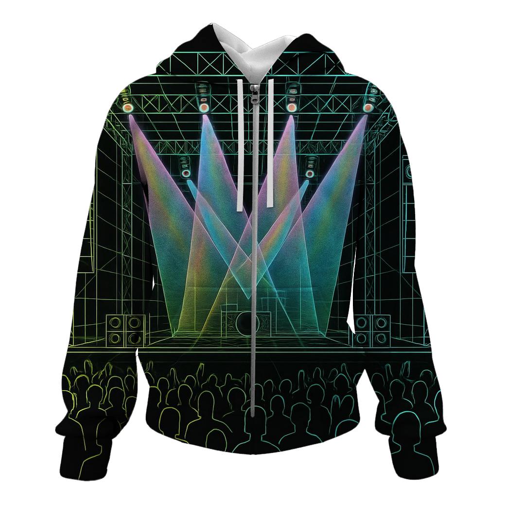 Concert Stage Wireframe heavyweight hoodies
