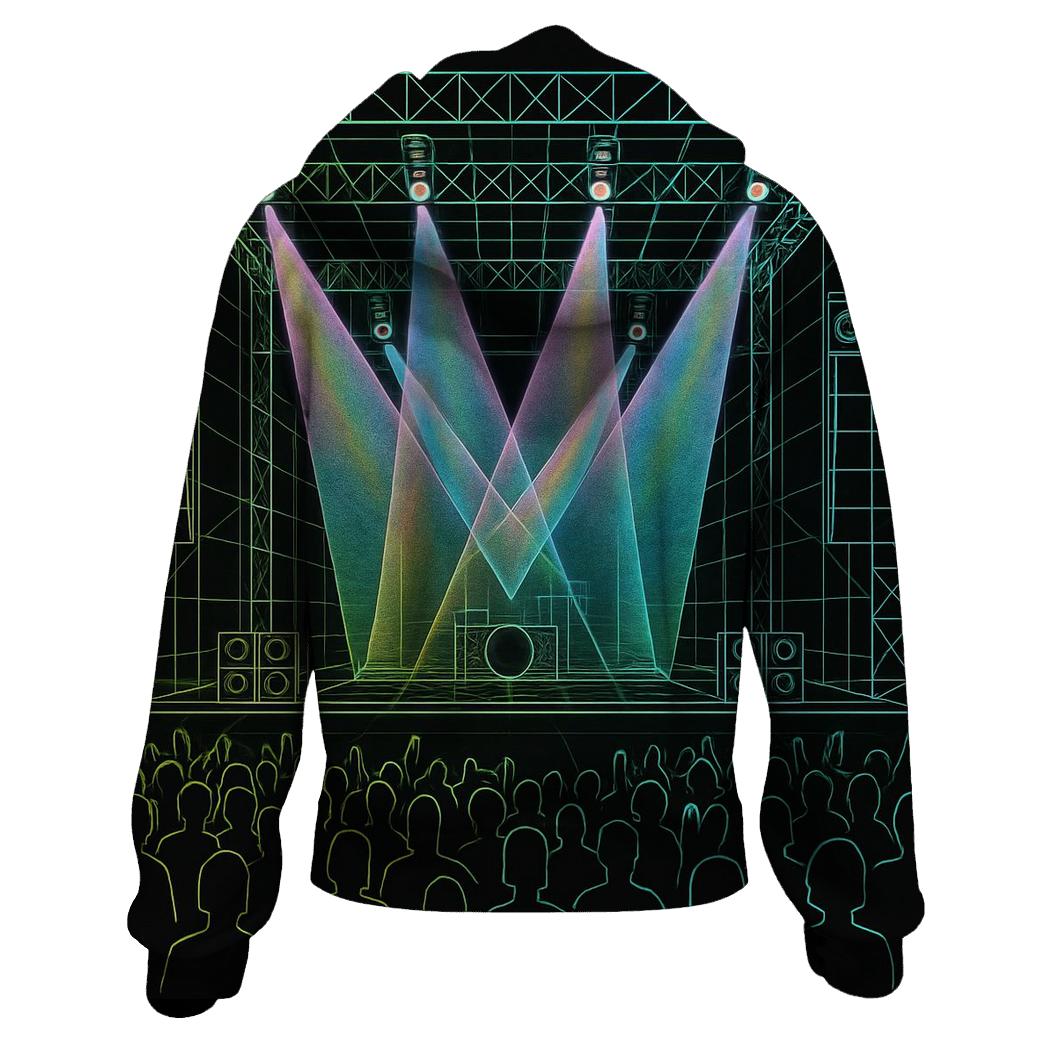 Concert Stage Wireframe heavyweight hoodies