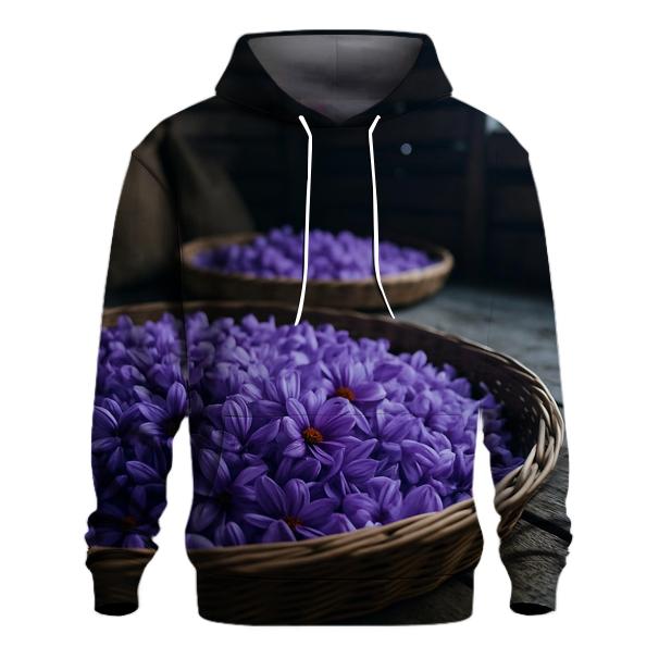 Saffron Crocus Harvest Trays At Dawn pullover hoodies