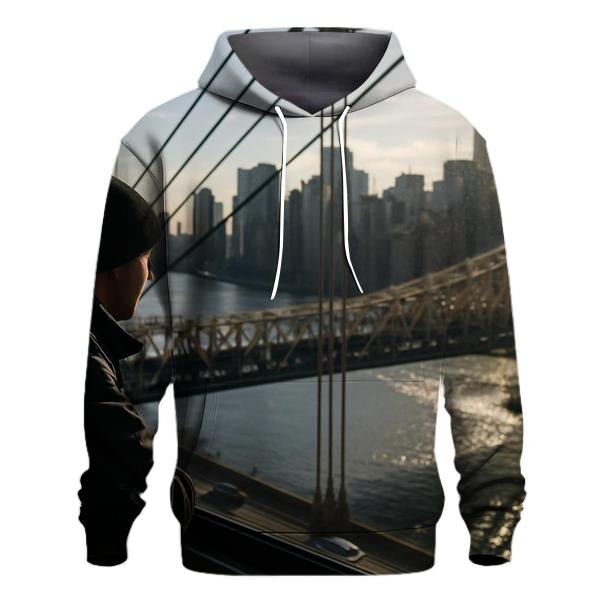 Roosevelt Island Tram Window Over Midtown lightweight hoodies