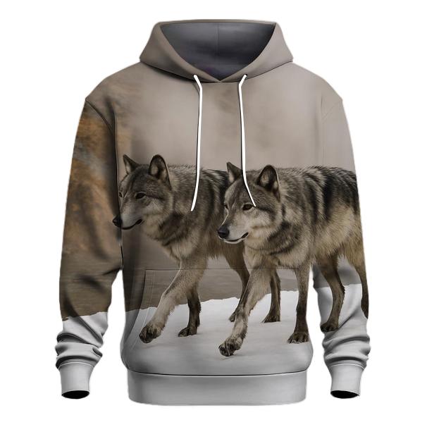 Wolves On The Geothermal Snow Line pullover hoodies