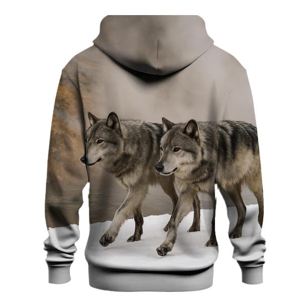 Wolves On The Geothermal Snow Line pullover hoodies